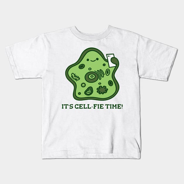 It's Cell-Fie Time Kids T-Shirt by ZB Designs